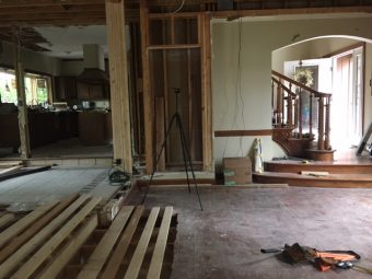 sunken living room for how to install an engineered hardwood floor